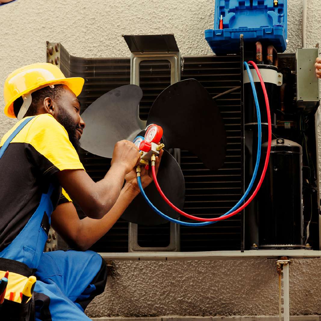 HVAC technician at work